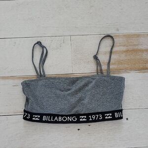 Billabong Gray Bandeau Bikini Top